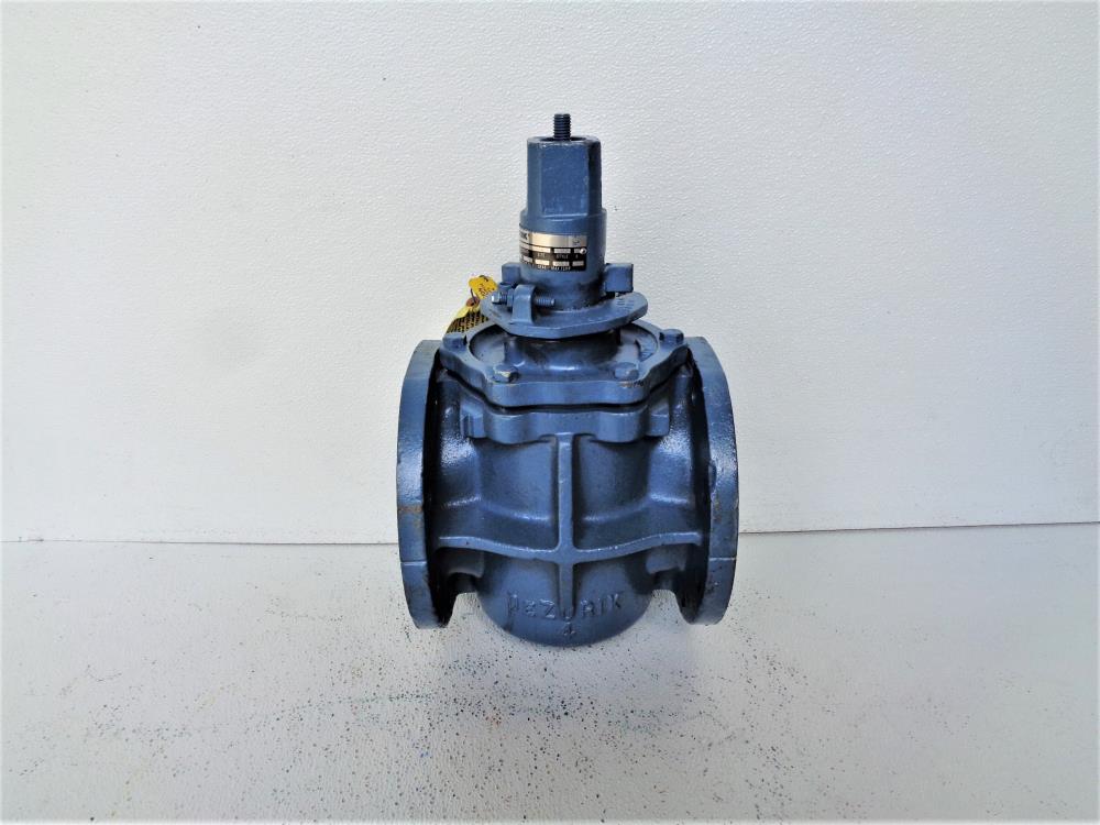 Dezurik 4" 2-Way Flanged Plug Valve, Carbon Iron, 9070593R004